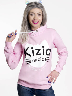 Różowa Bluza damska z kotem Kizia Mizia
