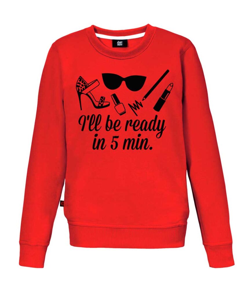 czerwona bluza damska