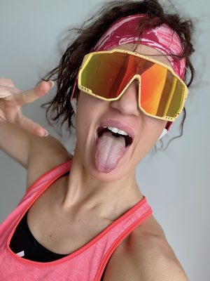 Żółte okulary przeciwsłoneczne do biegania lustra