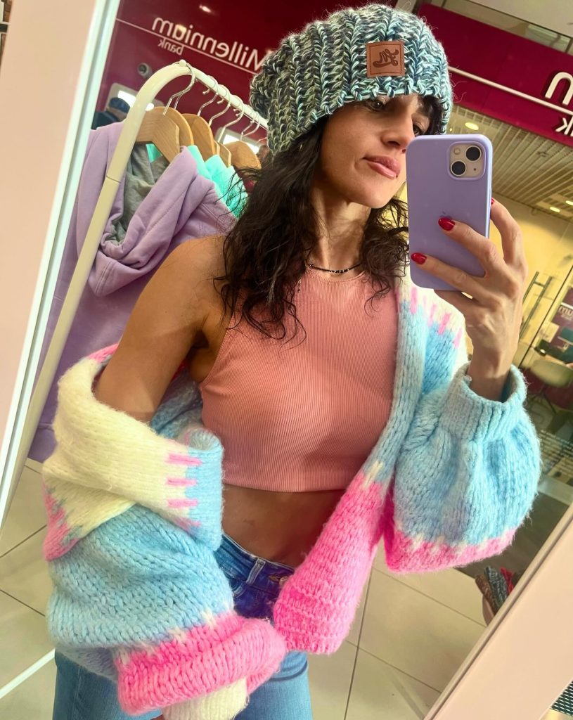 sweter damski kolorowy pastelowy kardigan