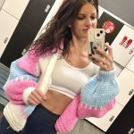 sweter damski kolorowy pastelowy kardigan