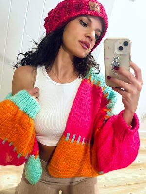 kardigan damski kolorowy sweterek damski