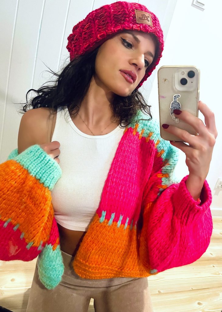 kardigan damski kolorowy sweterek damski