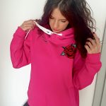 Bluza różowa fuksja z różą Fearless