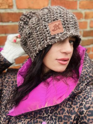 CZAPKA ZIMOWA DAMSKA BRĄZOWA